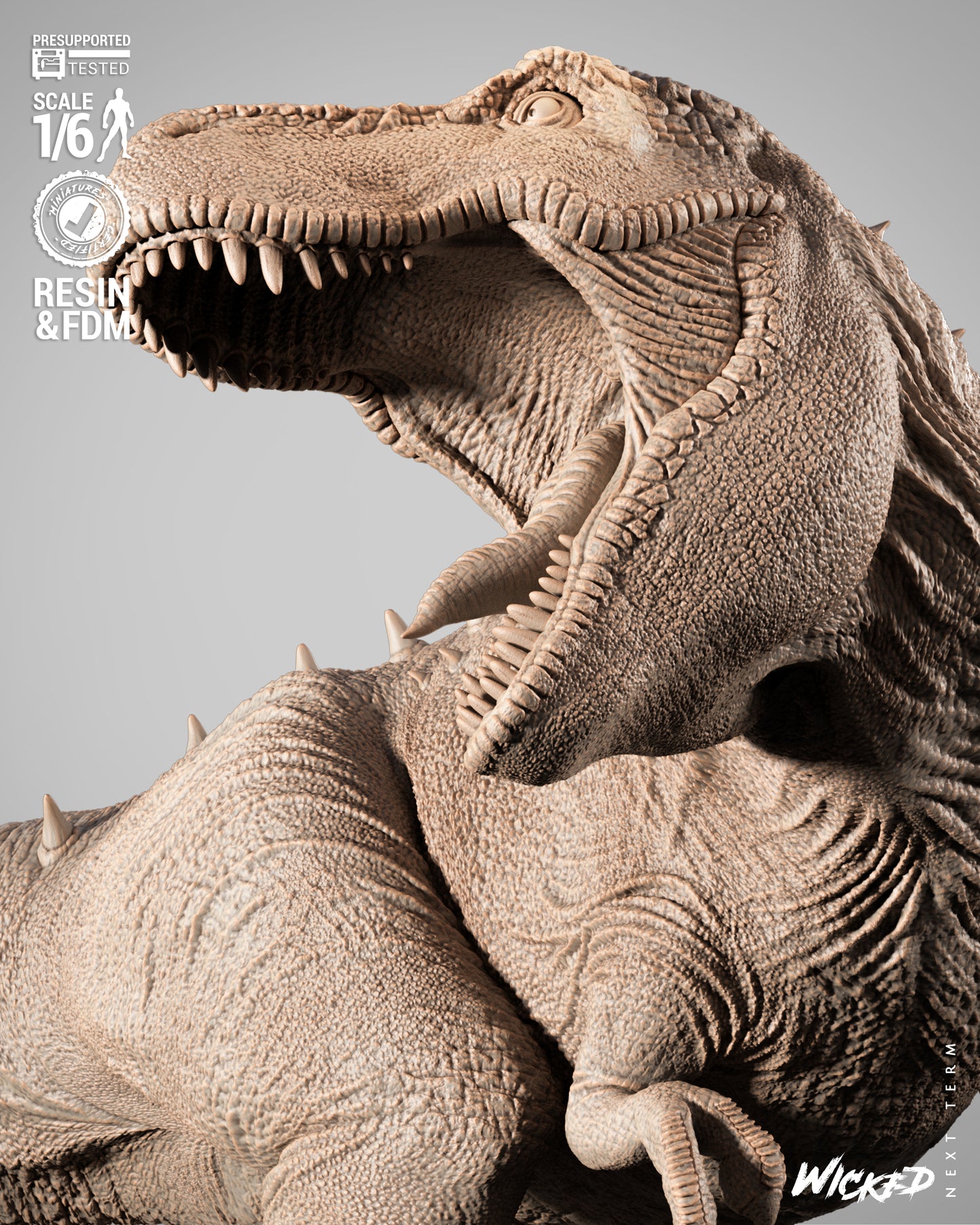 Lara Croft (T-Rex) Sculpt - 1:6 and 1:12 scale 3d Printed Model Kit