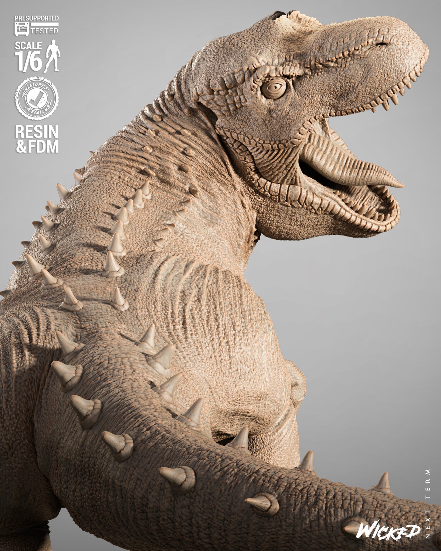 Lara Croft (T-Rex) Sculpt - 1:6 and 1:12 scale 3d Printed Model Kit