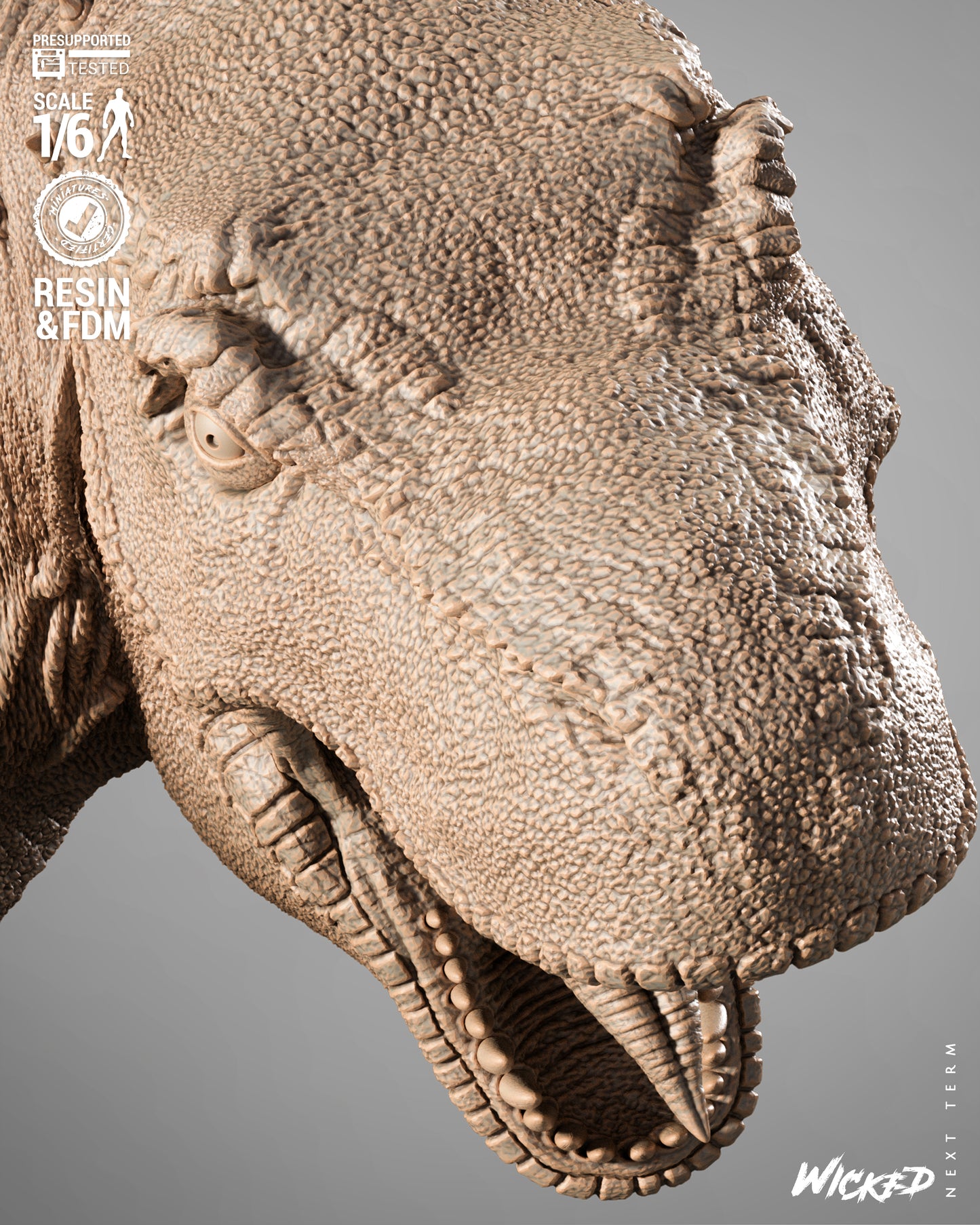Lara Croft (T-Rex) Sculpt - 1:6 and 1:12 scale 3d Printed Model Kit