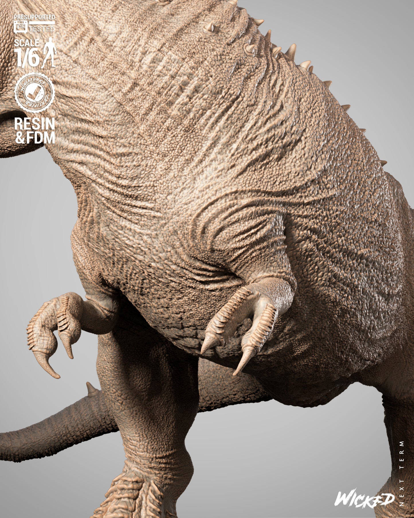 Lara Croft (T-Rex) Sculpt - 1:6 and 1:12 scale 3d Printed Model Kit