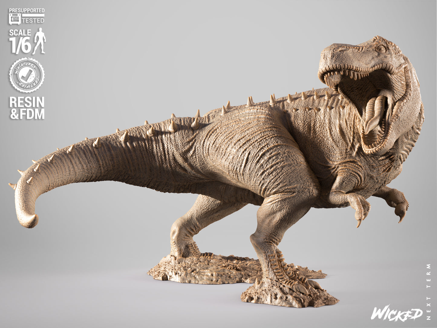 Lara Croft (T-Rex) Sculpt - 1:6 and 1:12 scale 3d Printed Model Kit