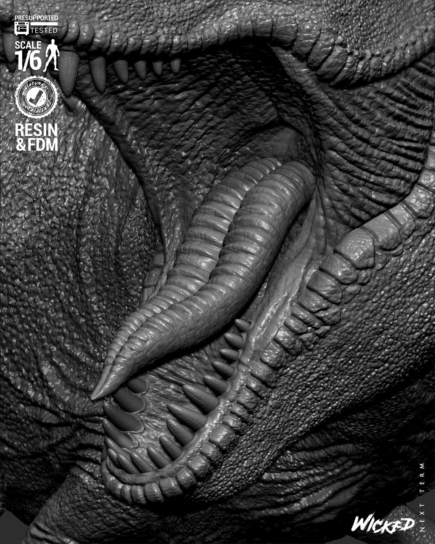 Lara Croft (T-Rex) Sculpt - 1:6 and 1:12 scale 3d Printed Model Kit