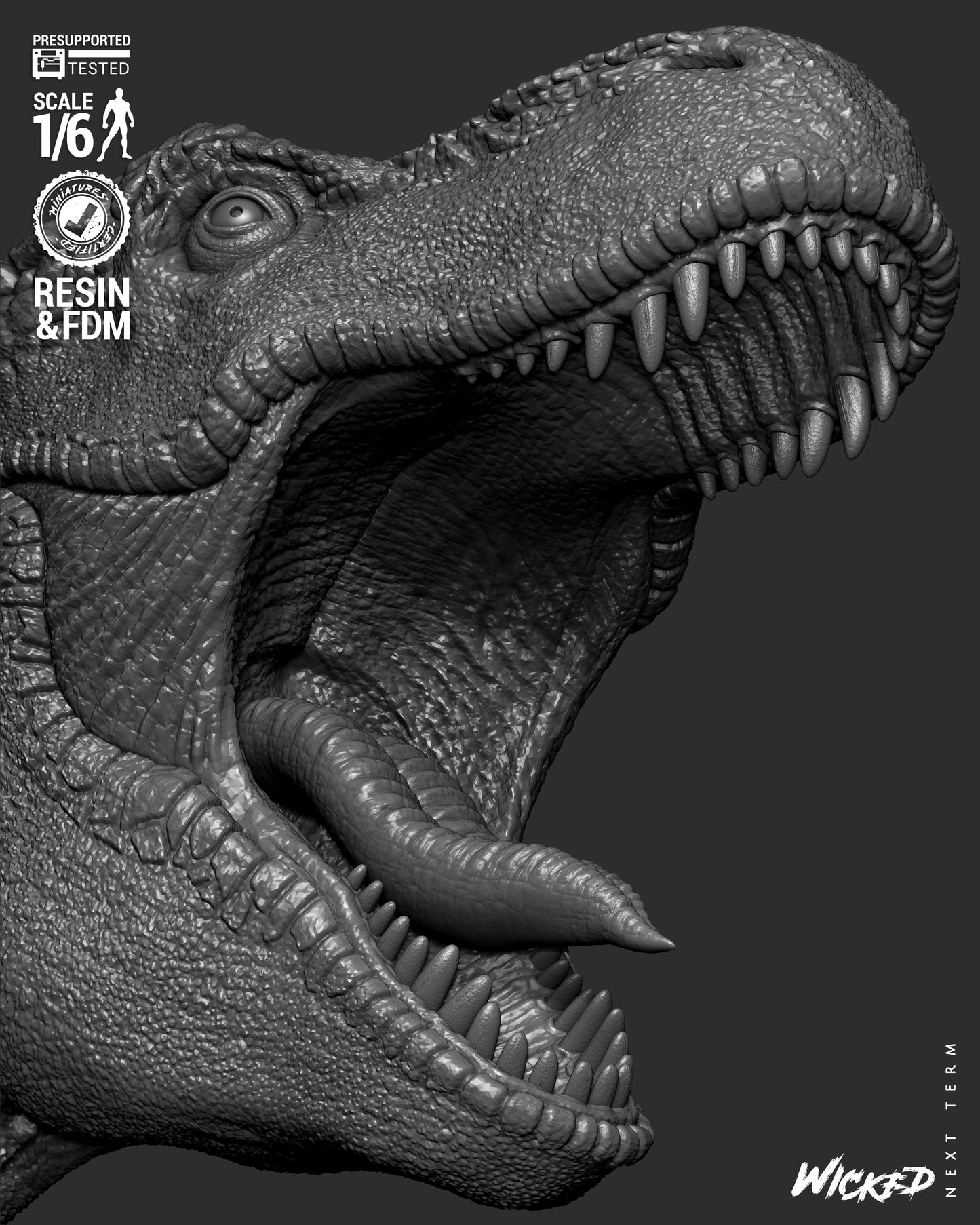 Lara Croft (T-Rex) Sculpt - 1:6 and 1:12 scale 3d Printed Model Kit