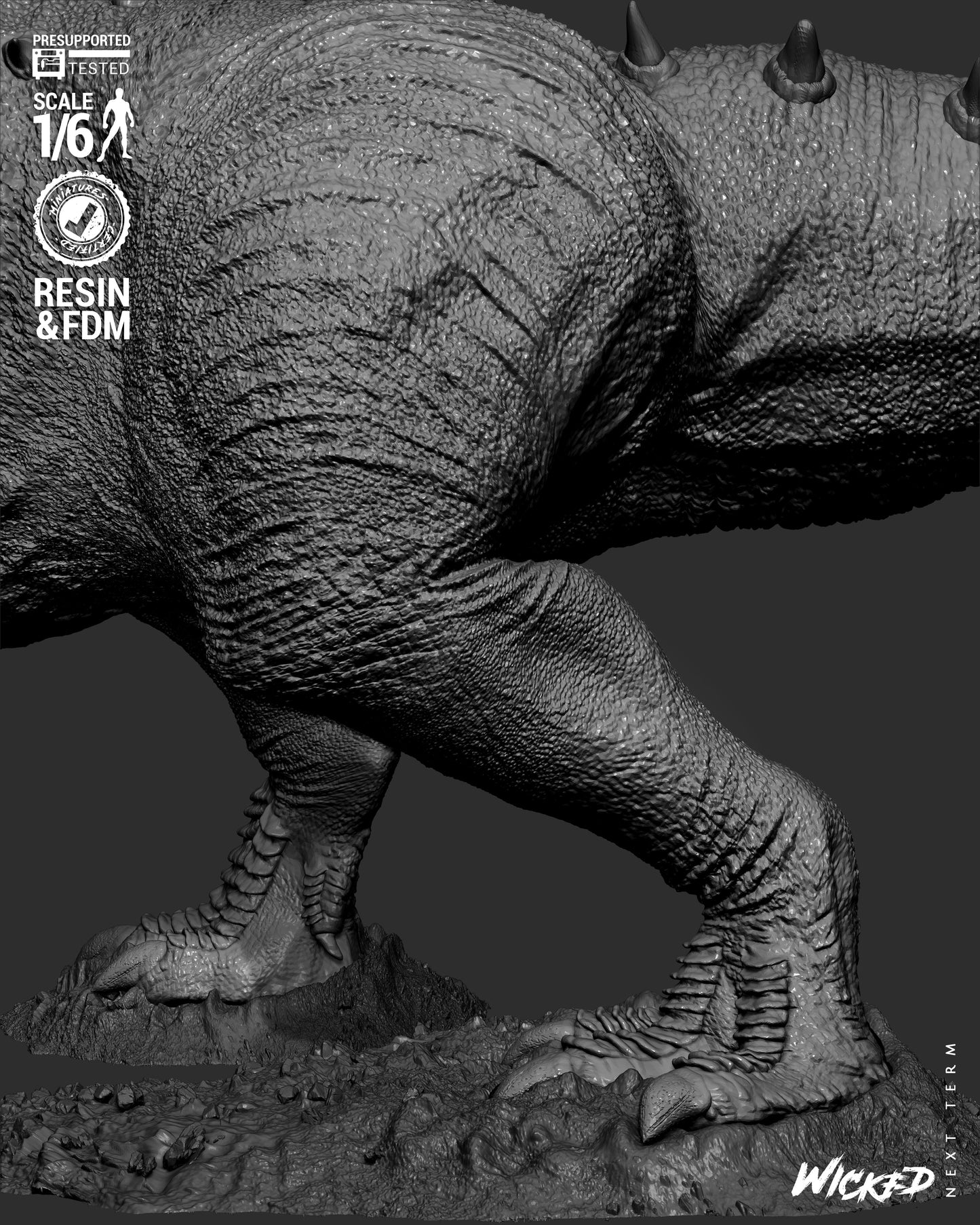 Lara Croft (T-Rex) Sculpt - 1:6 and 1:12 scale 3d Printed Model Kit