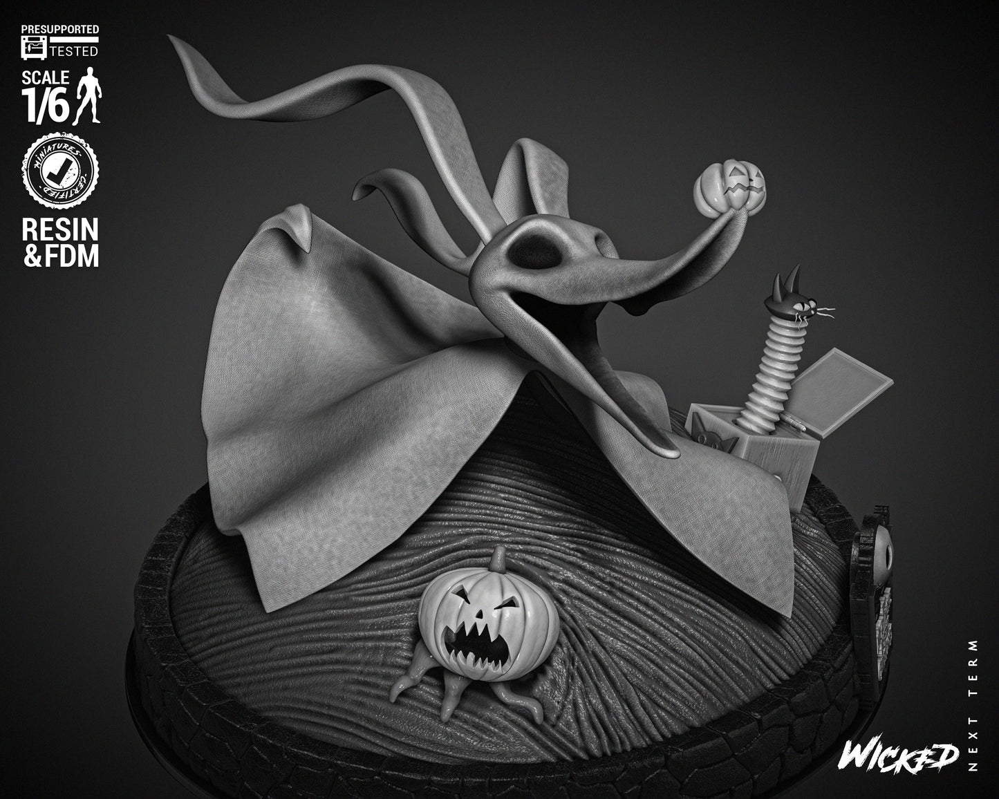 Zero - 3d Printed Statue - 6 / 12 scale model kit