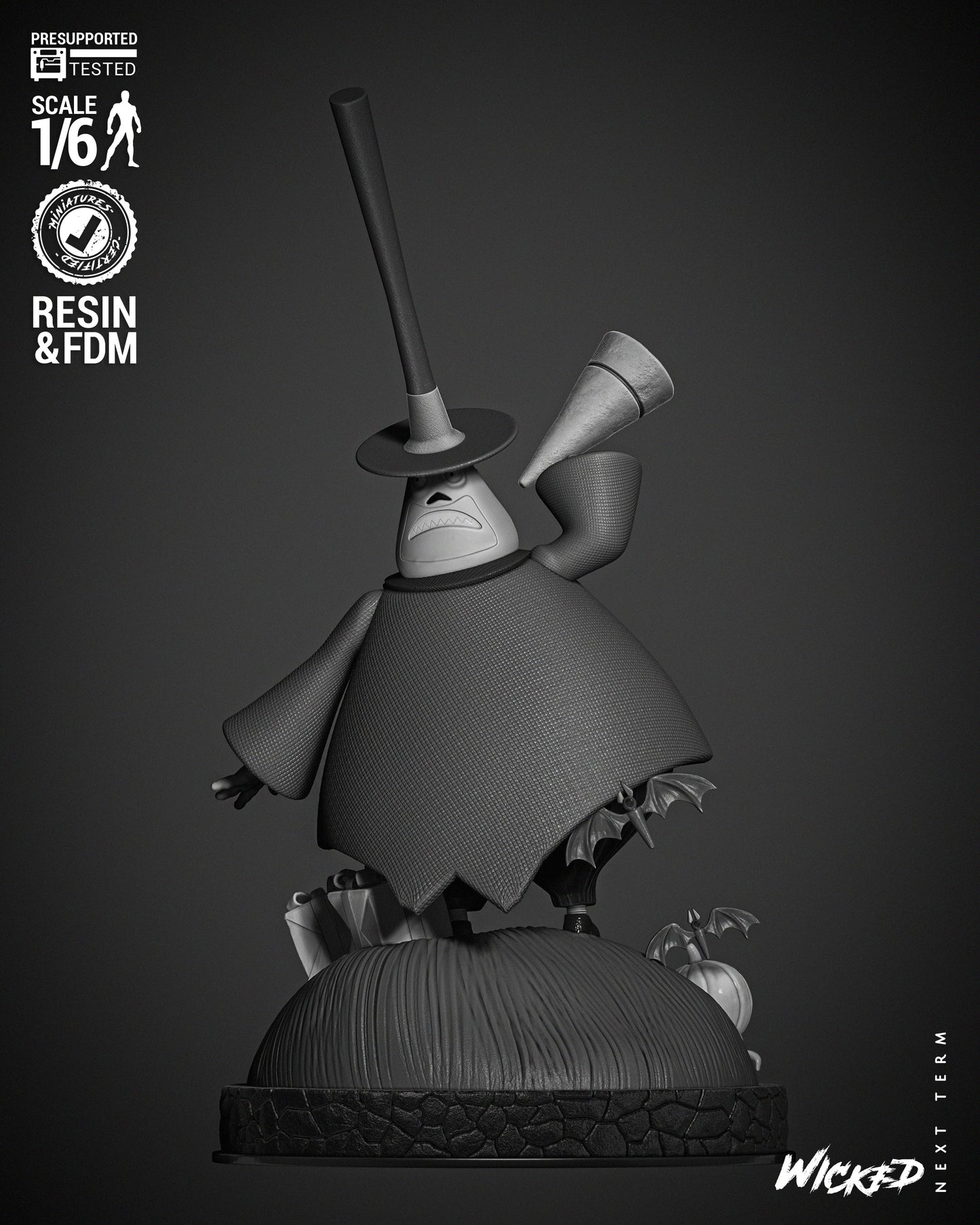 Mayor - Nightmare before Christmas - 3d Printed Statue - 6 / 12 scale model kit