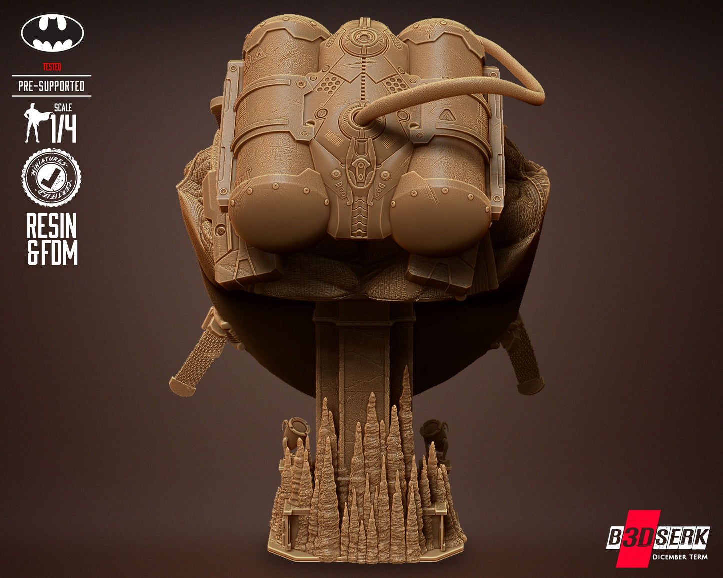 Bane Bust - 3D Printed - Unpainted model kit