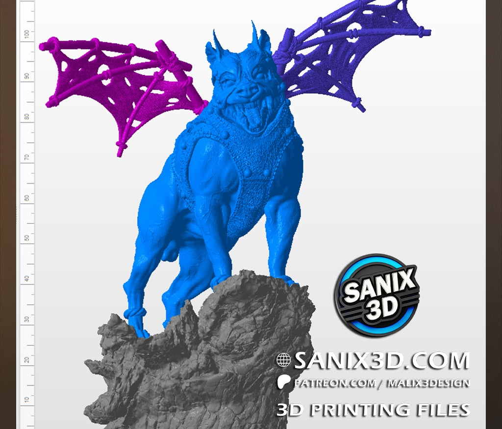 Bat Dog 3D Printed Kit - Unpainted and Unassembled