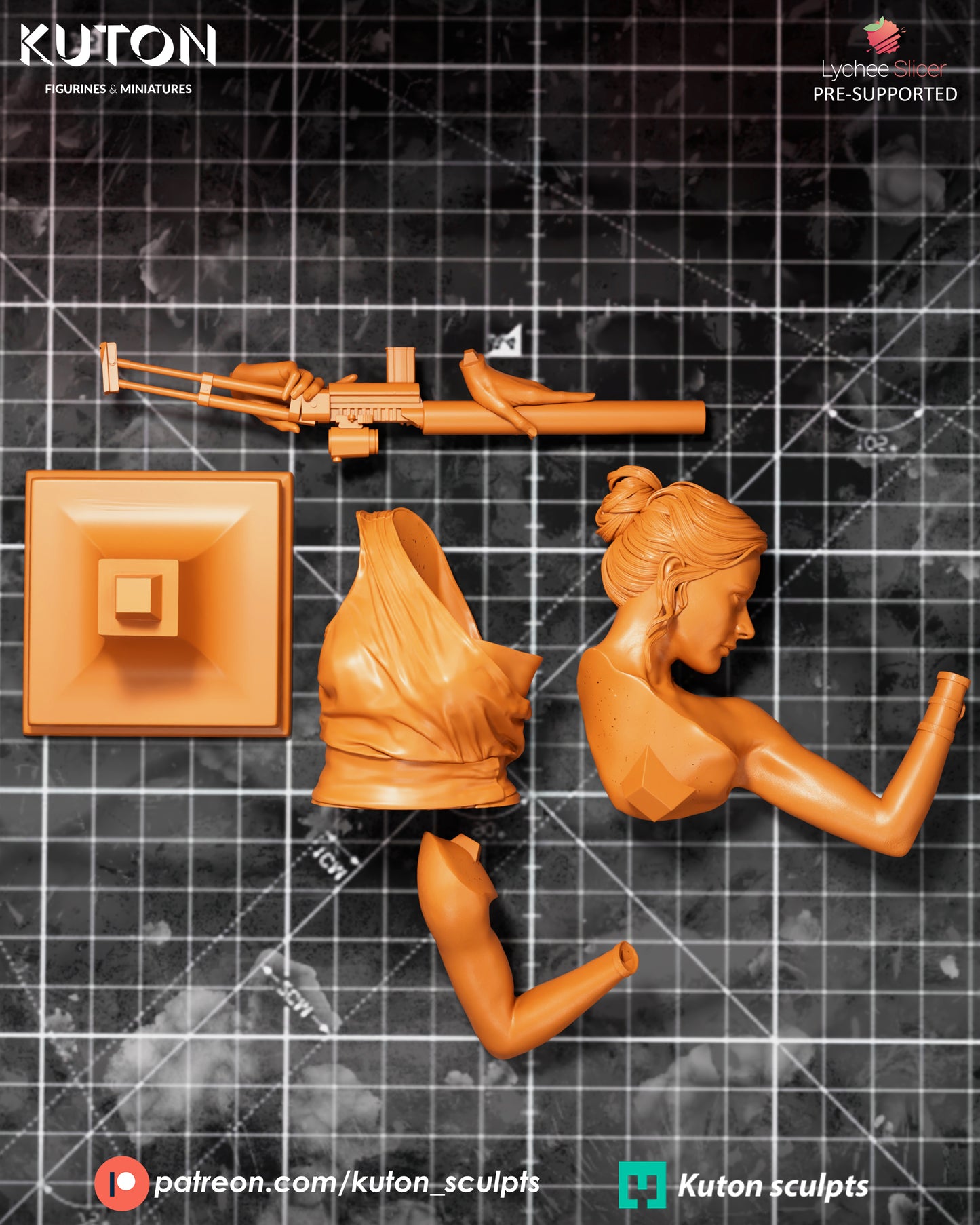 Ilsa Faust (Mission Impossible) - 3D Printed Model Kit - 1:10 Scale