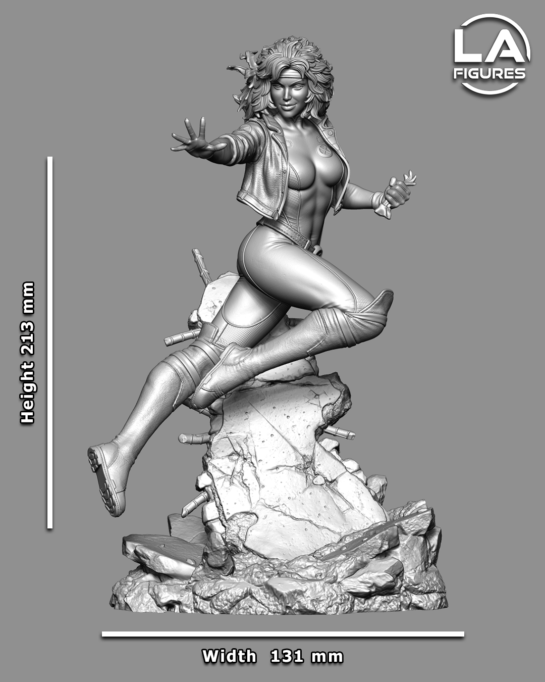 Rogue (X-Men) Statue - Fan Art 10 or 12 scale 213mm - 3D Print