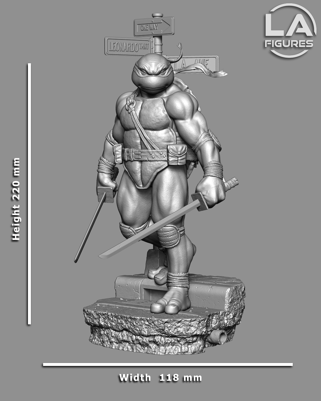 Leonardo (TMNT) Statue - Fan Art 10 Scale (210mm) 3D Print Kit