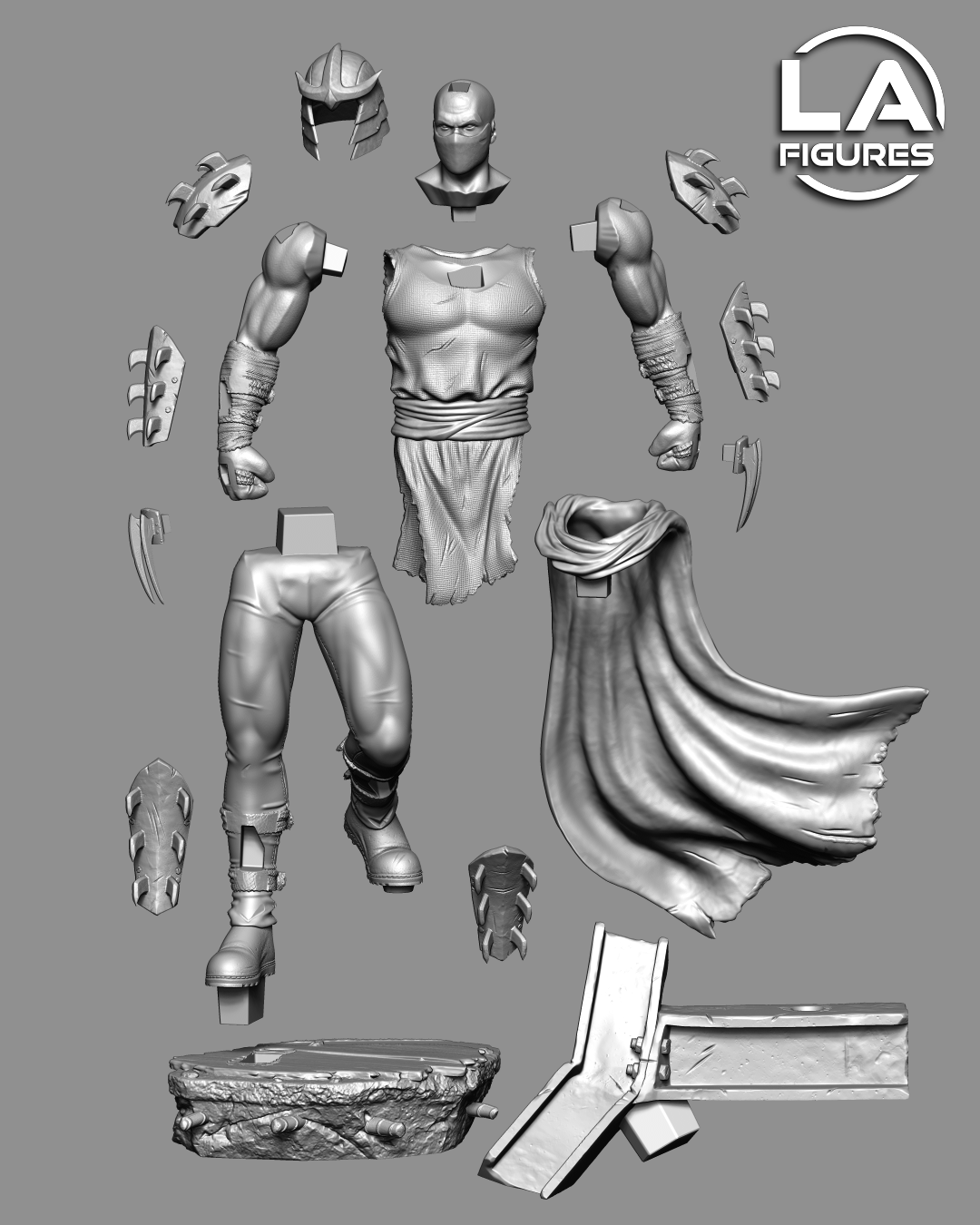 Shredder (TMNT) Statue - Fan Art 12/10/8/6 scale 165 - 370mm - 3D Print