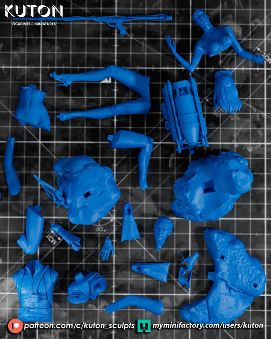 007 Diorama - 3D Printed Model kit - 10 Scale and Miniature 90mm