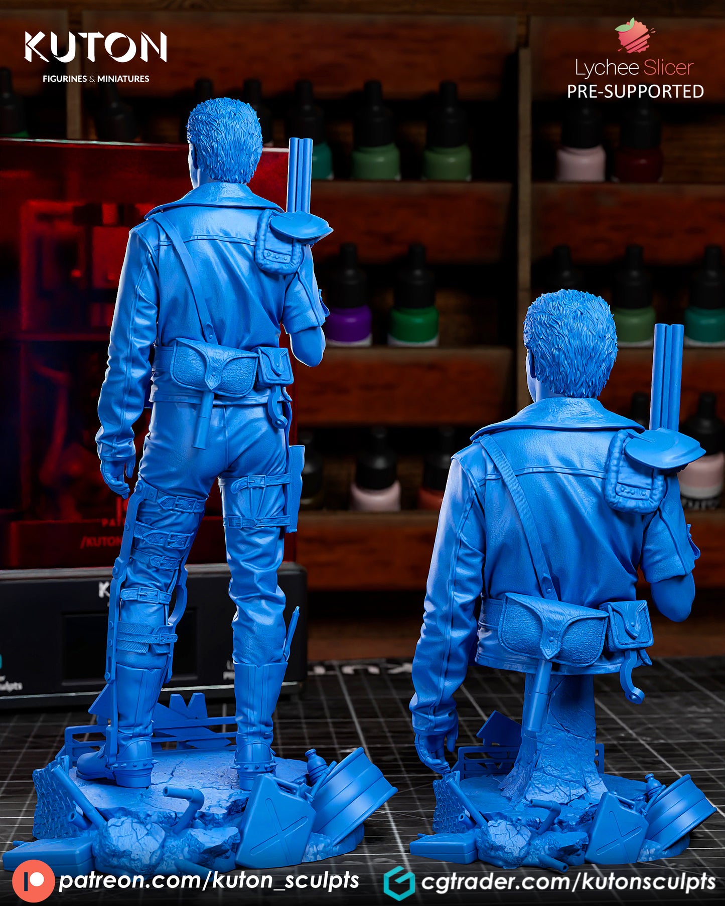 Mad Max Statue / Bust 3d Printed 10 scale