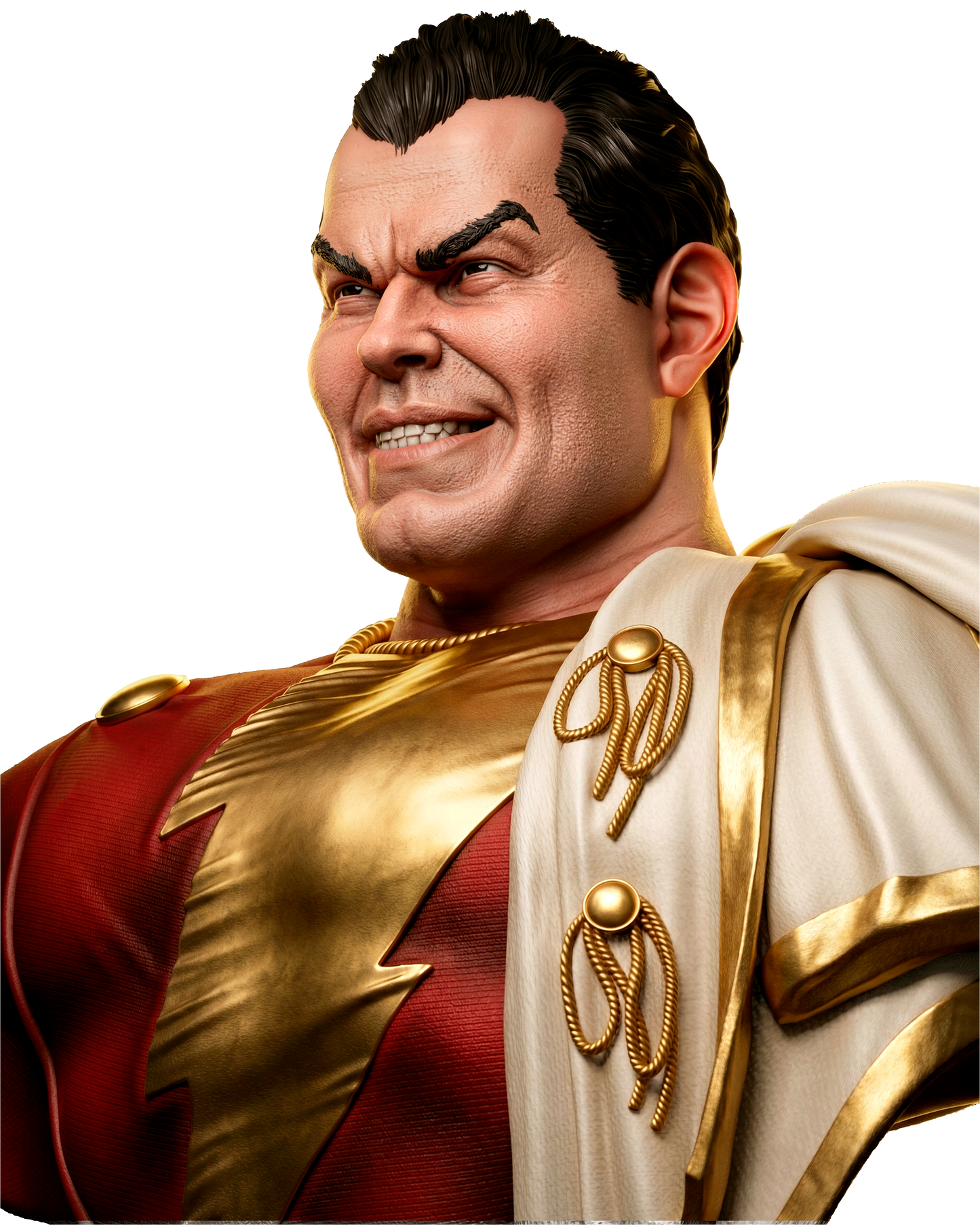 Shazam Bust - 8 and 4 Scale 3D Printed Model kit