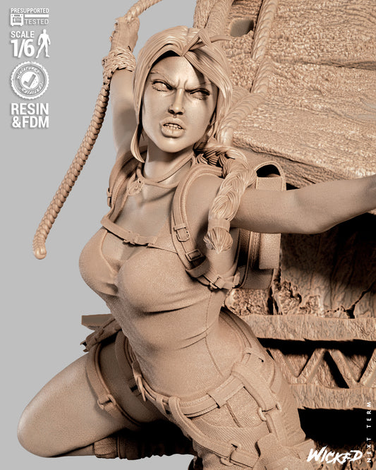 Lara Croft (Fan Art) Sculpt - 1:6 and 1:12 scale 3d Printed Model Kit