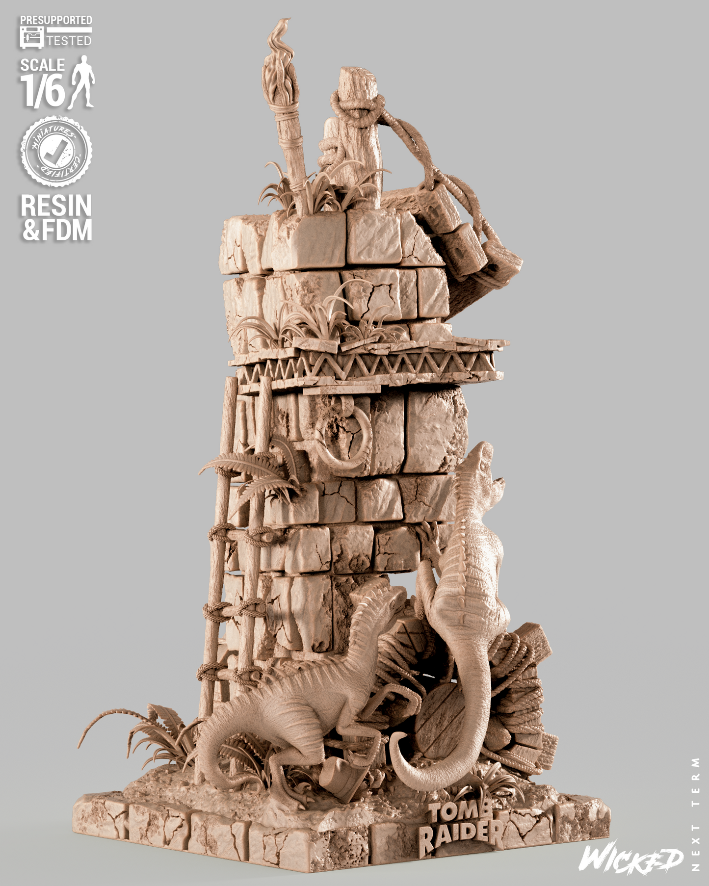 Lara Croft (Fan Art) Sculpt - 1:6 and 1:12 scale 3d Printed Model Kit