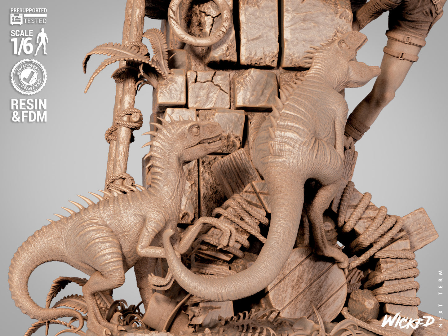 Lara Croft (Fan Art) Sculpt - 1:6 and 1:12 scale 3d Printed Model Kit