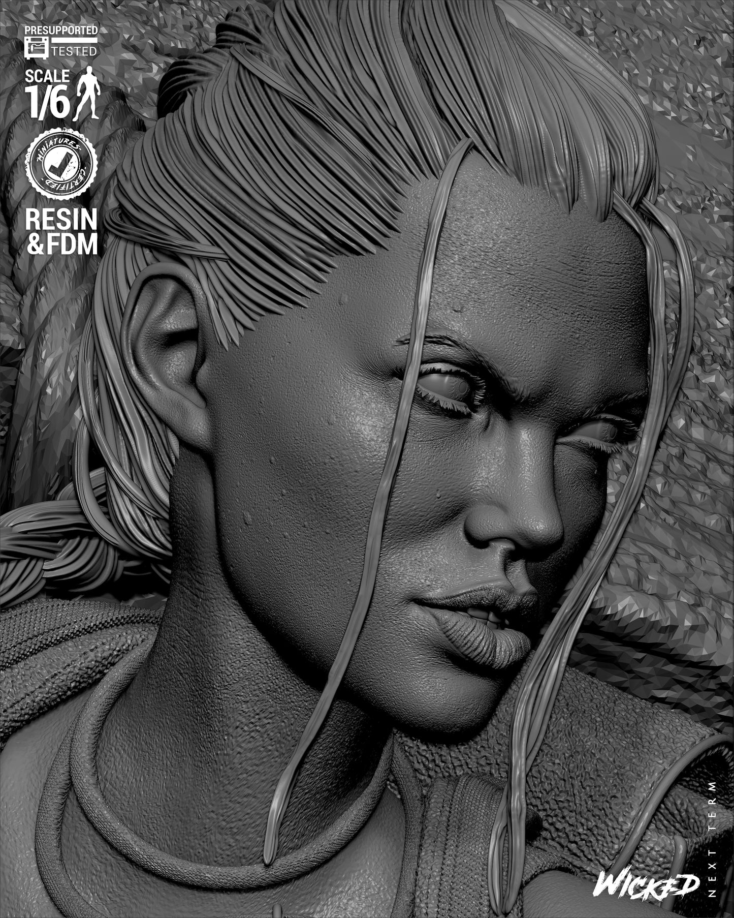 Lara Croft (Fan Art) Sculpt - 1:6 and 1:12 scale 3d Printed Model Kit