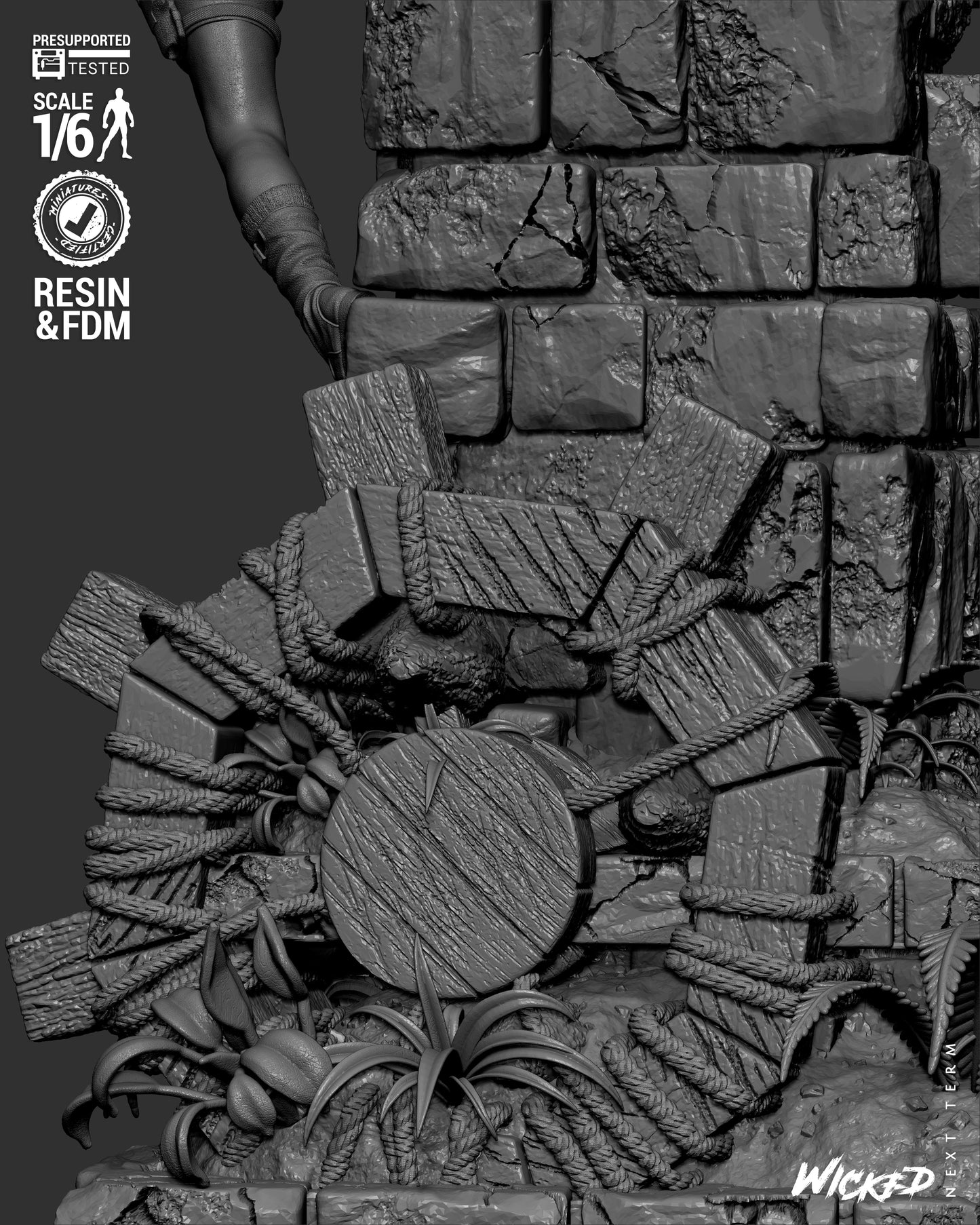 Lara Croft (Fan Art) Sculpt - 1:6 and 1:12 scale 3d Printed Model Kit