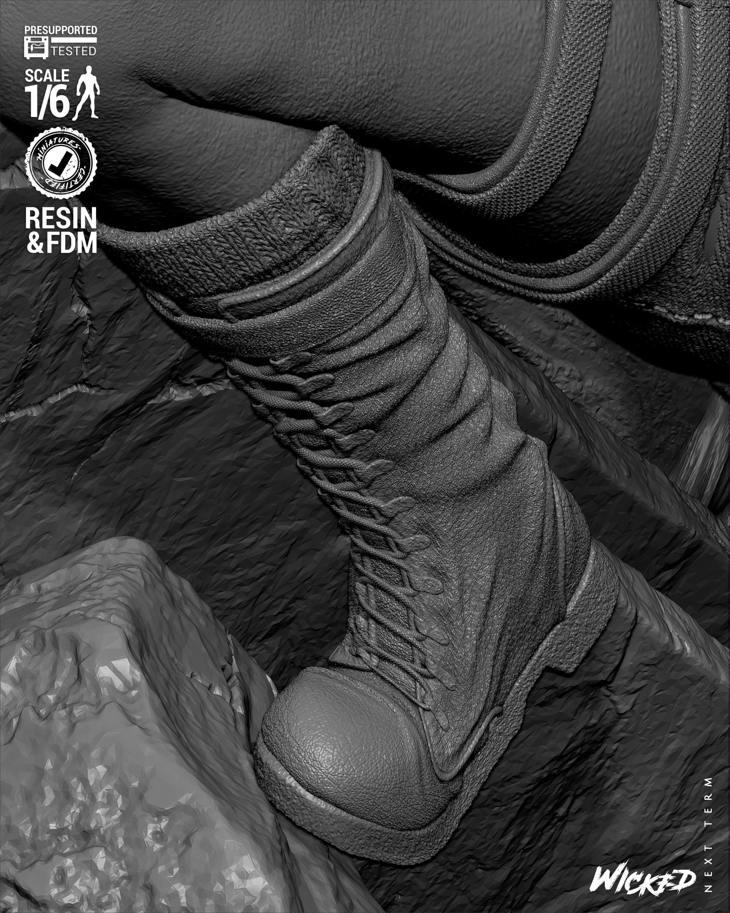 Lara Croft (Fan Art) Sculpt - 1:6 and 1:12 scale 3d Printed Model Kit