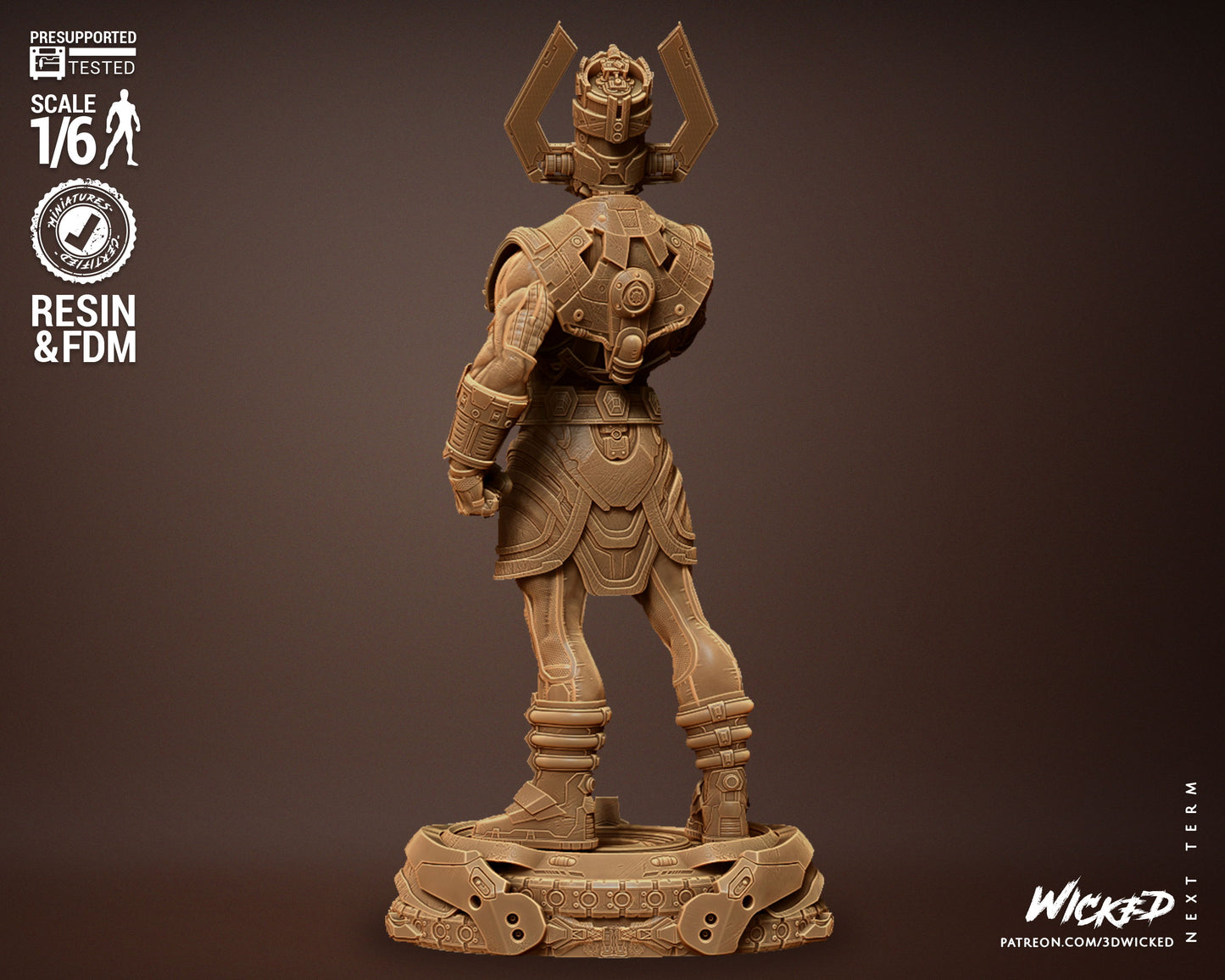 Galactus Statue (Fan Art) - 12 or 10 scale 3d Printed Statue