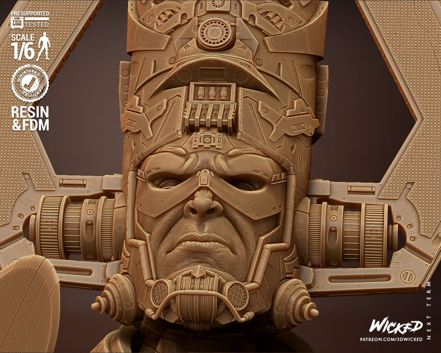 Galactus Statue (Fan Art) - 12 or 10 scale 3d Printed Statue