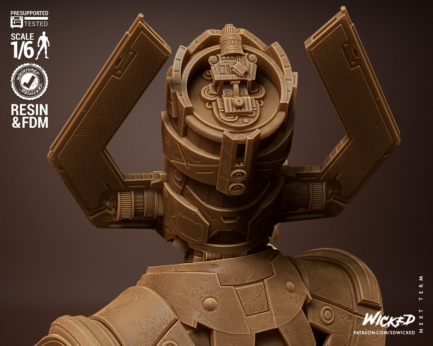 Galactus Statue (Fan Art) - 12 or 10 scale 3d Printed Statue