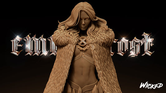 Emma Frost Snow Queen Bust - 4 or 8 scale (300mm or 150mm) 3D Print Kit Fan Art