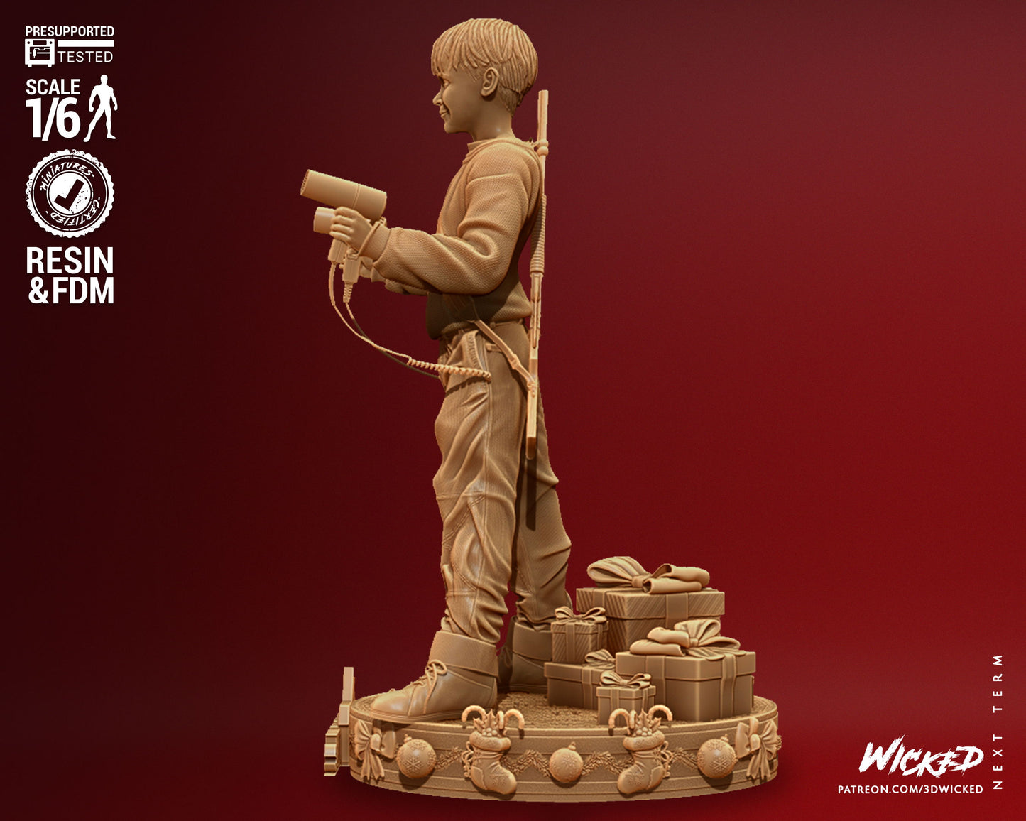 Home Alone - Kevin - 3D Printed Model Kit 6 Scale 12 Scale