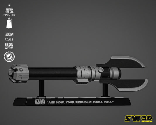 Darth Malgus Lightsaber (Star Wars) Fan Art - 3D Printed