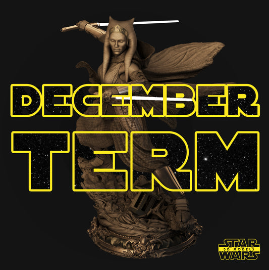 Ahsoka Sculpture (Fan Art) - Scales 1:4 or 1:12 (465mm or 155mm) - 3D Printed