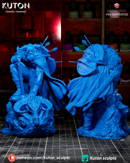 Draven Statue / Bust - Viking Warrior - 3D Print Model Kit