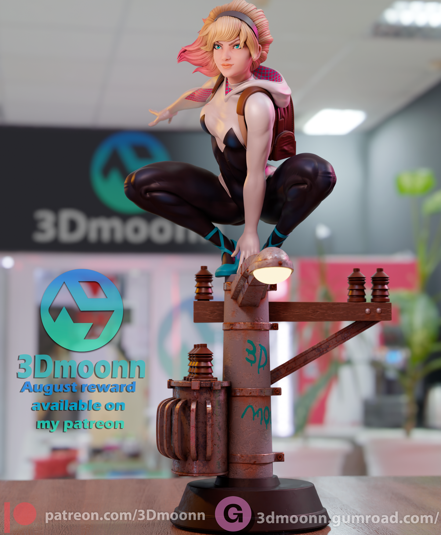 Spider Gwen & Spider Venom - 6 Scale - 3D printed Statue Model Kit - Unpainted and Unassembled