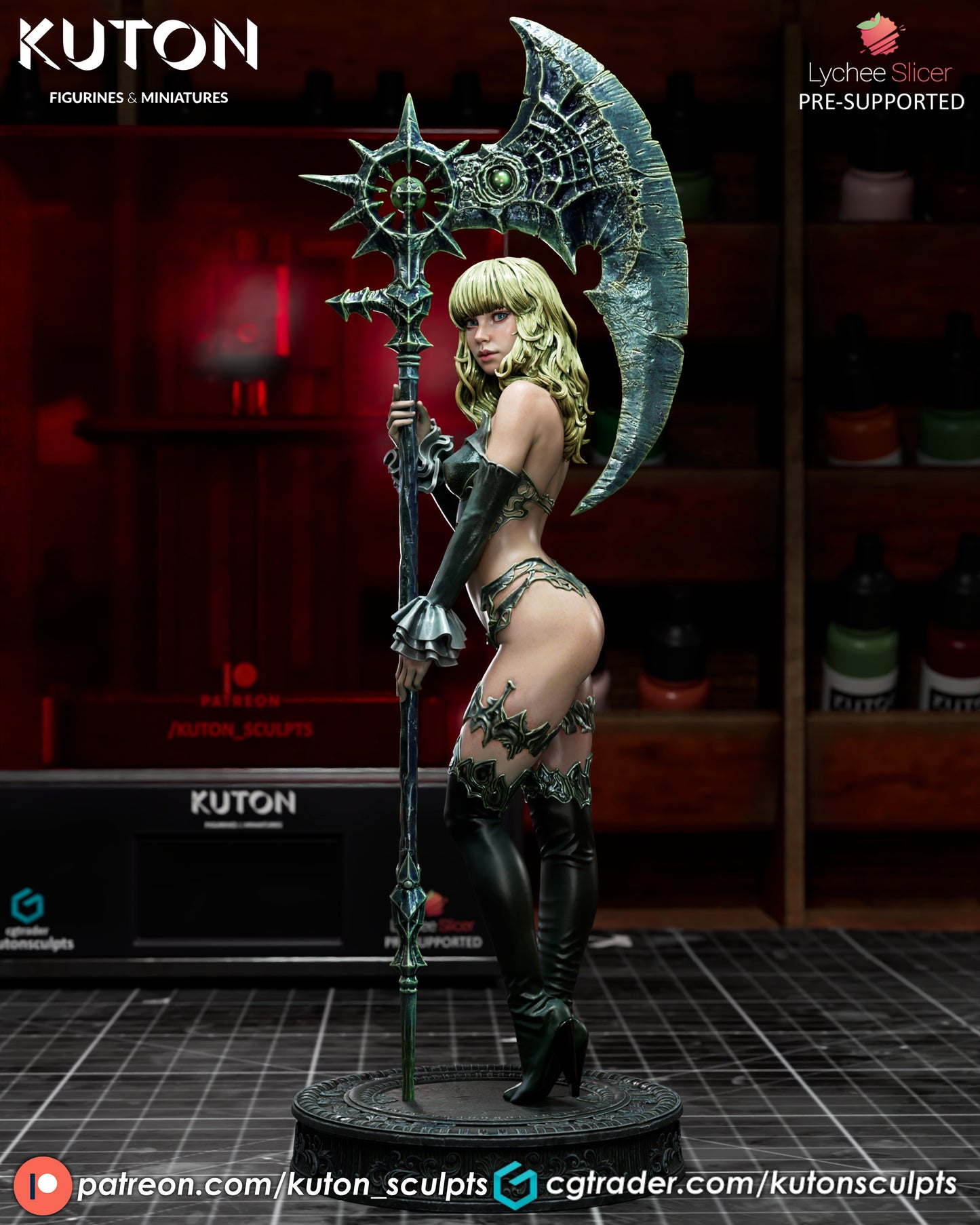 Kaelira - 3D printed Statue (1:10) and Bust Model Kit
