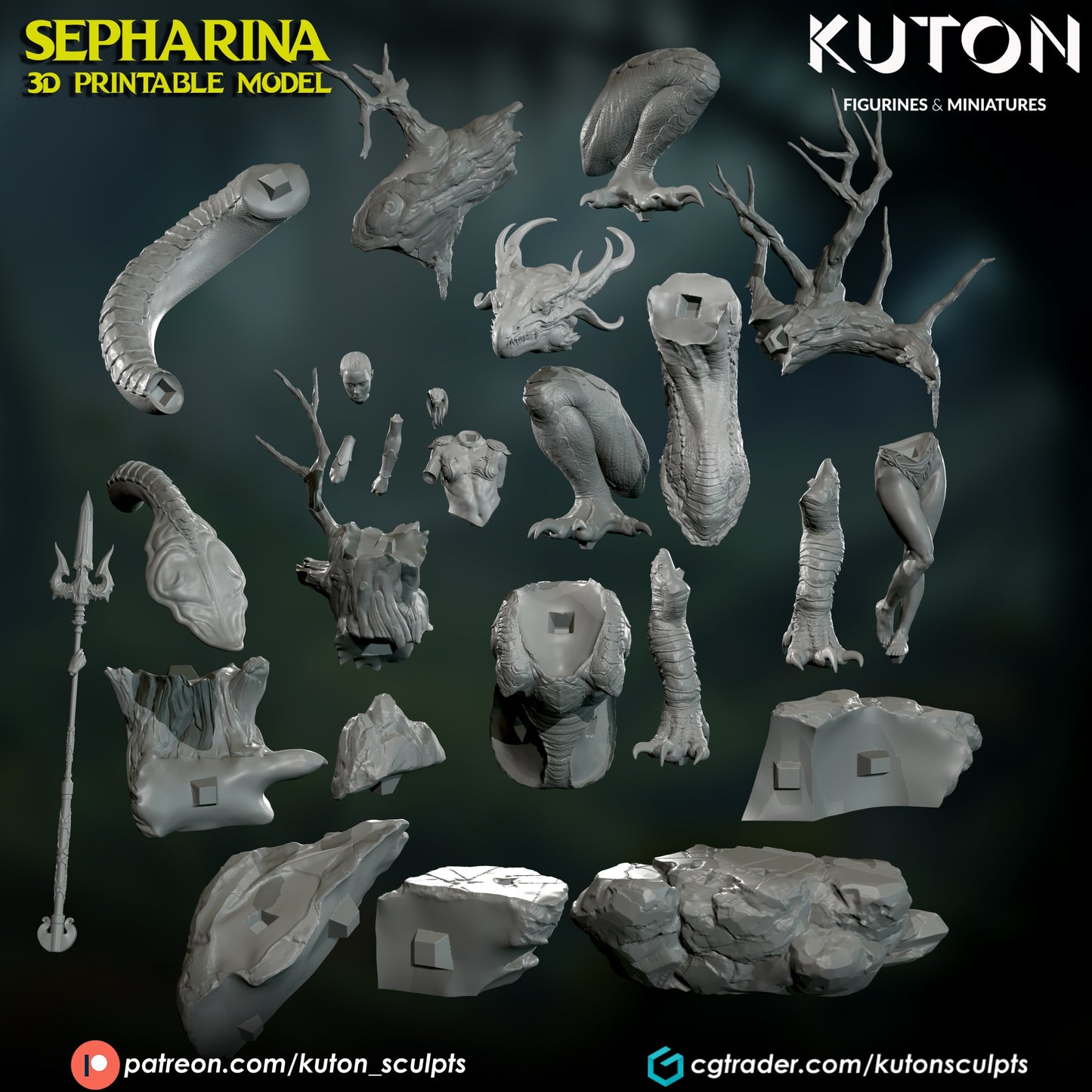 Sepharina - 3D Printed Fan Art - Full Figure (Kuton)