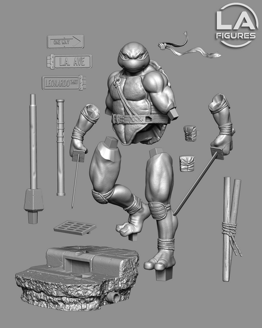 Leonardo (TMNT) Statue - Fan Art 10 Scale (210mm) 3D Print Kit