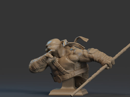 Donatello TNMT Bust - 3d Print - Ready to paint and Assemble, Base and Bust