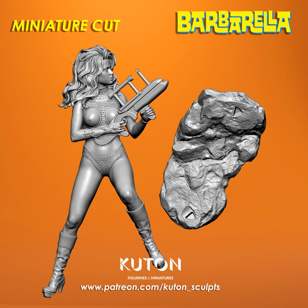 Barbarella 3D Printed model or bust 10th scale - 183mm - Fan Art