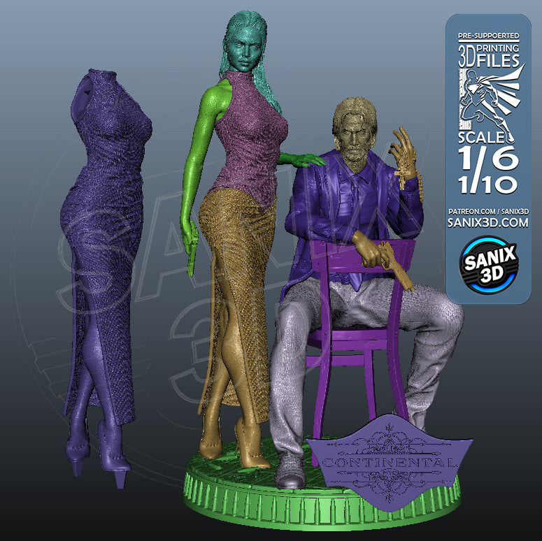John & Eve (Ballerina) Fan Art - Sanix3D - 1:6 - 1:10 scale
