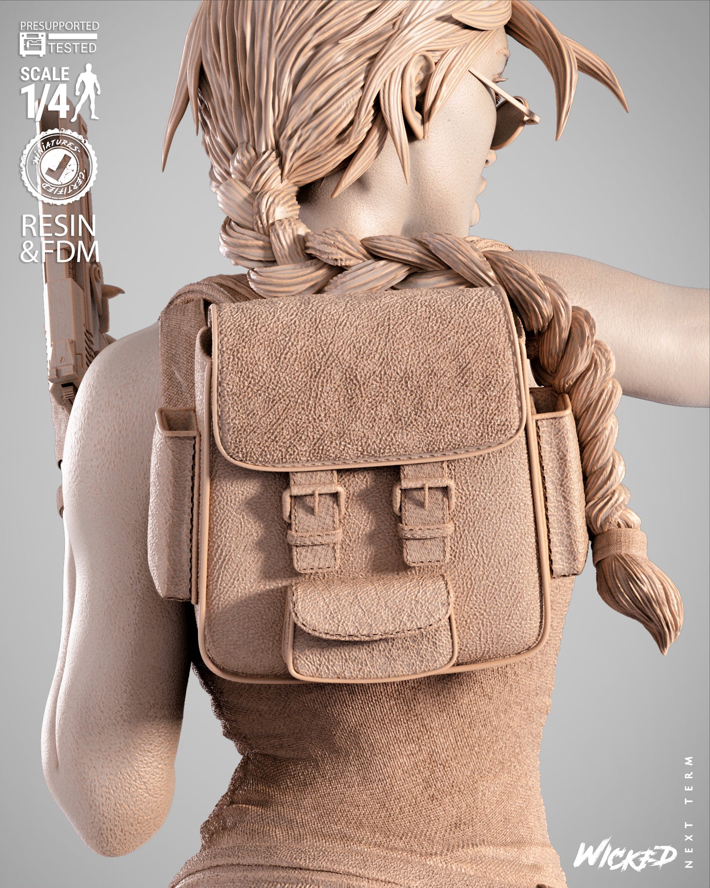 Lara Croft (Fan Art) Bust - 1:8 and 1:4 scale 3d Printed Model Kit