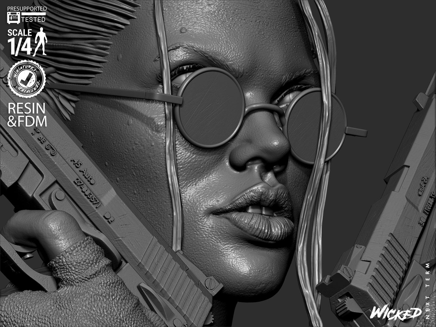 Lara Croft (Fan Art) Portrait - 1:8 and 1:4 scale 3d Printed Model Kit