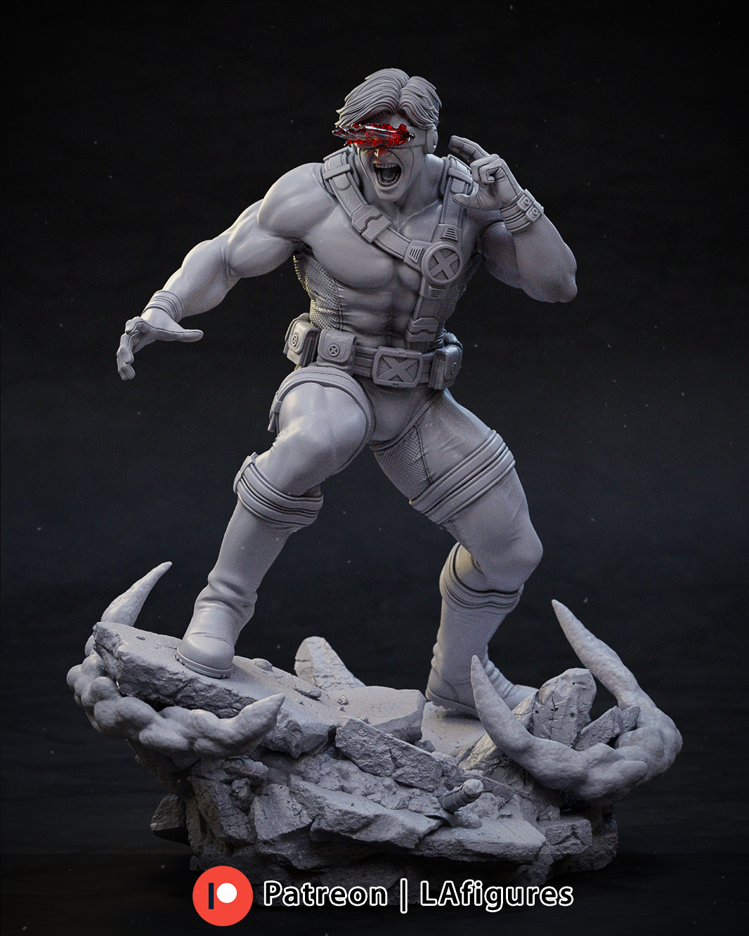 Cyclops (X-Men) Statue - 10 or 12 scale 188mm - 3D Print Fan Art