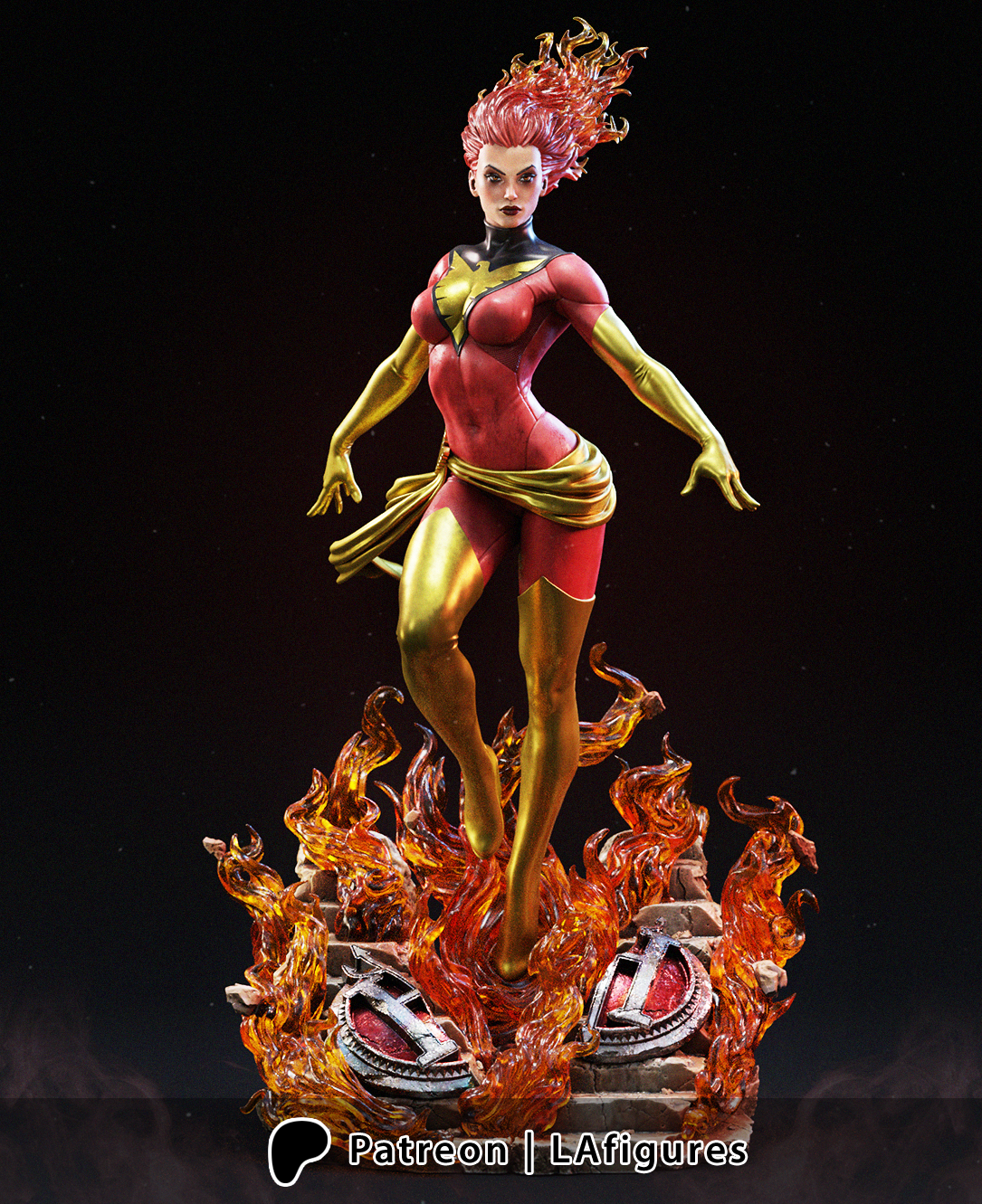 Phoenix (X-Men) Statue - Fan Art - Various scales - 3D Print Kit