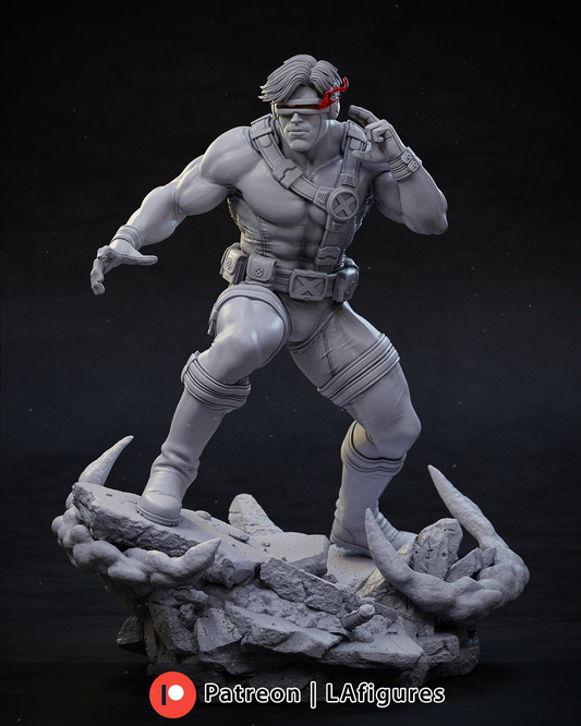 Cyclops (X-Men) Statue - 10 or 12 scale 188mm - 3D Print Fan Art