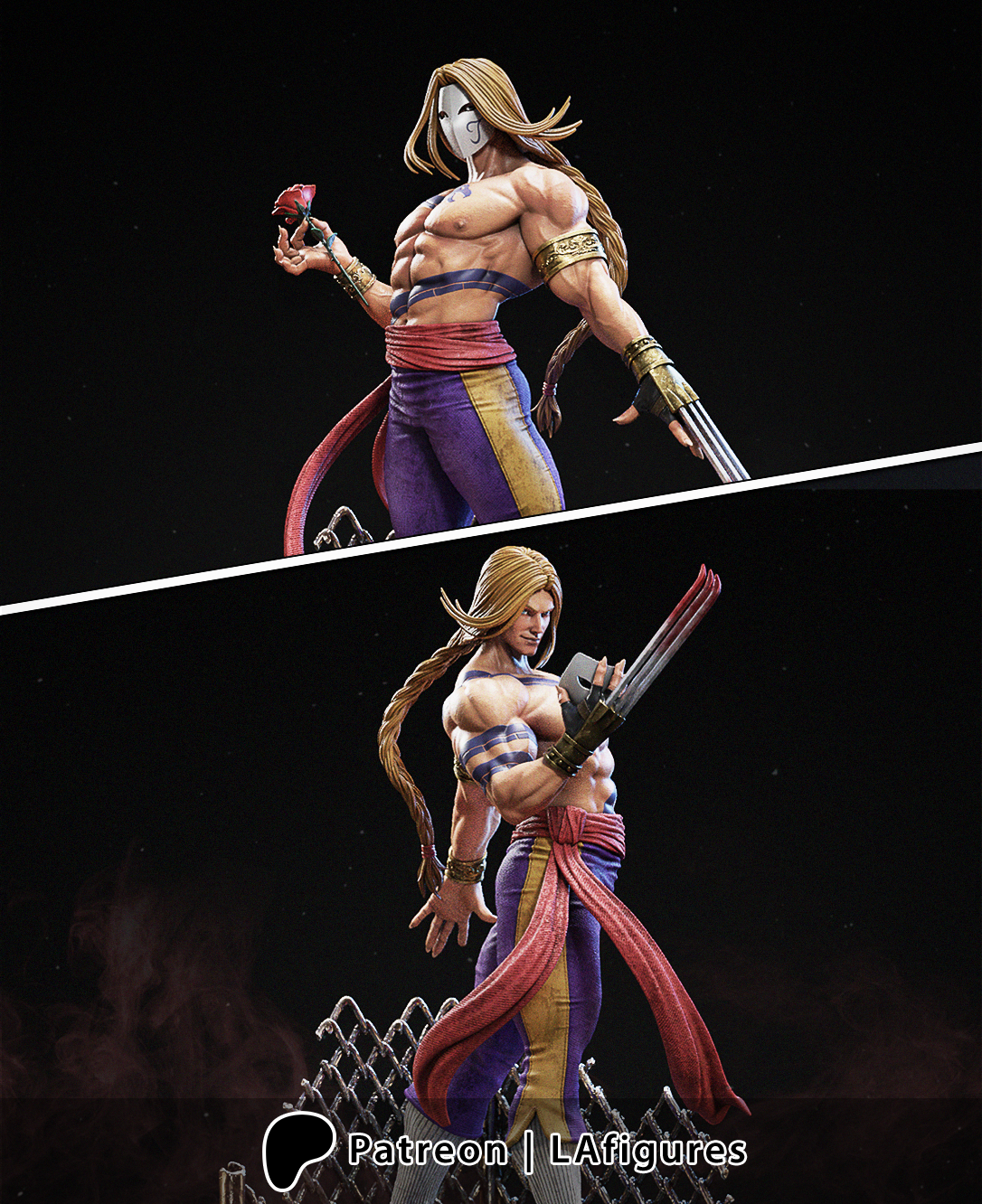 Vega (Street Fighter) Statue - Fan Art 10 scale 3D Print Kit