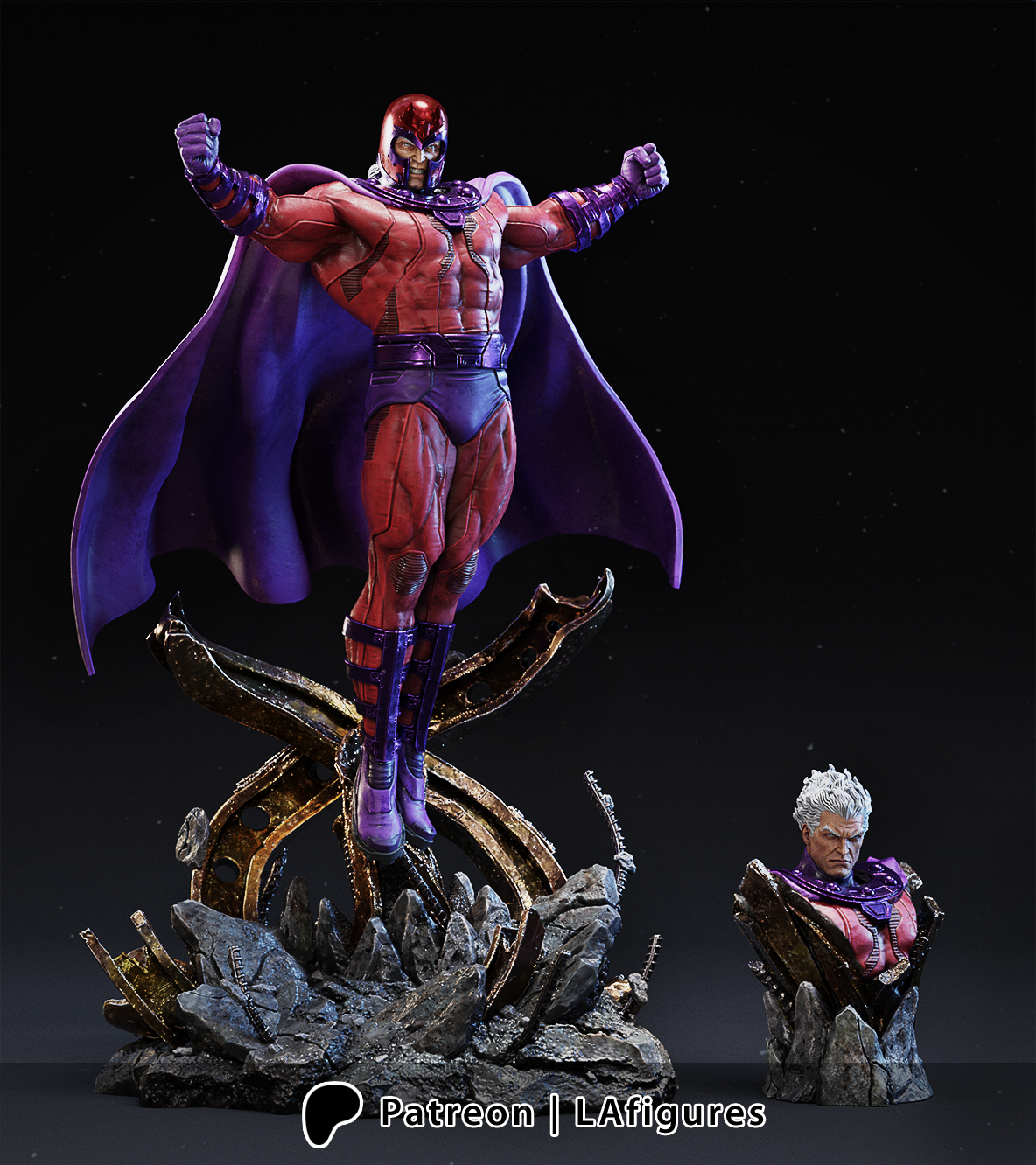 Magneto (X-Men) Statue - Fan Art - Various scales - 3D Print Kit