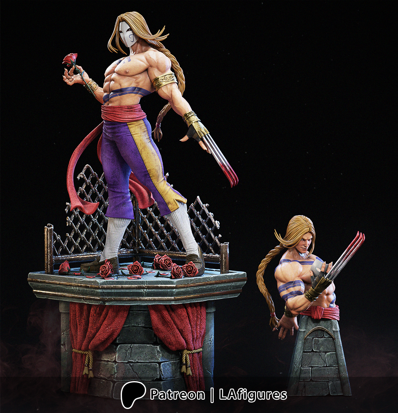 Vega (Street Fighter) Statue - Fan Art 10 scale 3D Print Kit