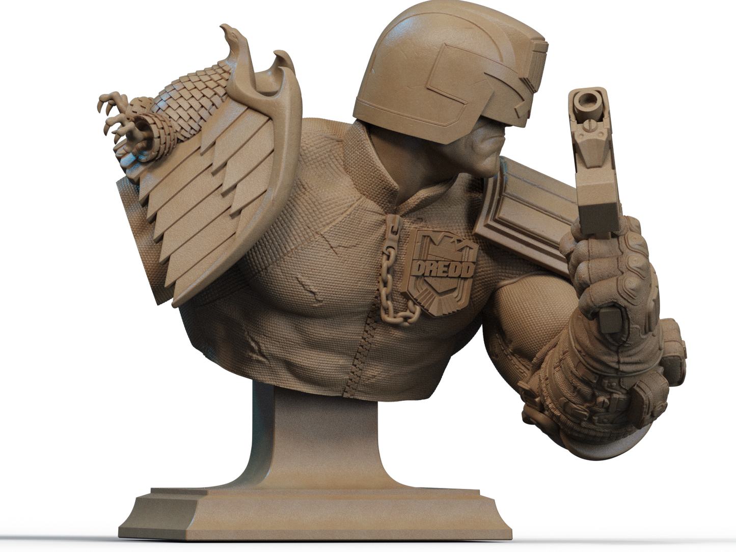 Judge Dredd Bust - 3D Printed Model Kit 6 and 9 scale
