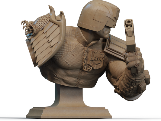 Judge Dredd Bust - 3D Printed Model Kit 6 and 9 scale